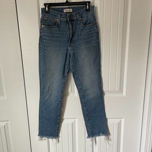 Madewell Perfect Vintage Jeans with Raw Hem Size 27